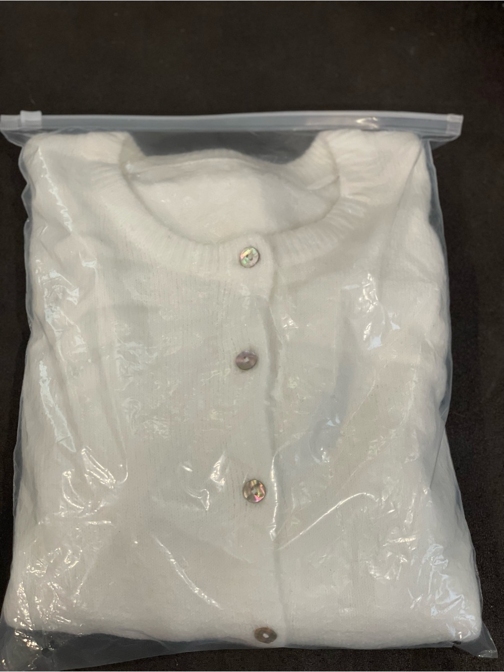 White Women's Button-Front Cardigan Sweater - Picture 3 of 5
